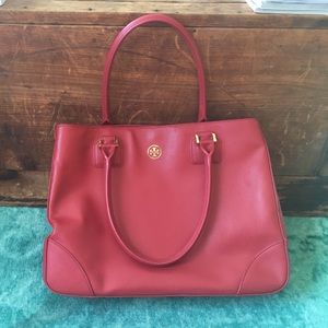 Red Tory Burch satchel purse