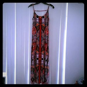 Aztec Fall colored Maxi Dress