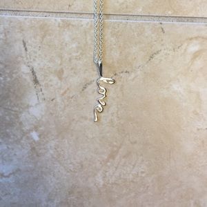 Sterling silver trendy LOVE necklace