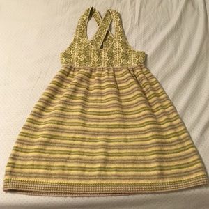 Free People knitted cross back flowy tank. Sz Med.