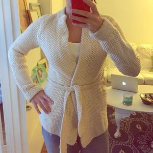 J. Crew cream wool/lambs wool handknit sweater