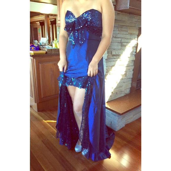 Sherri Hill blue sequin formal/prom dress