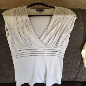 Silver grey colored top