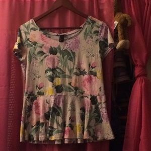 Floral Peplum Top