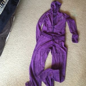 Purple velour sweatsuit -medium Energie
