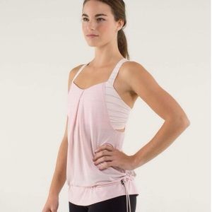Lululemon Restless Tank in Pink/Slalom Stripe