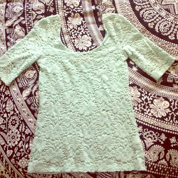 Soft fabric lace see through shirt