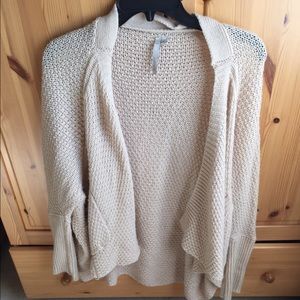Tan Knit Loose Cardigan