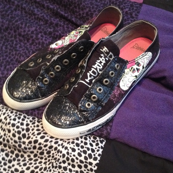 Ed Hardy Elastic Slip-Ons