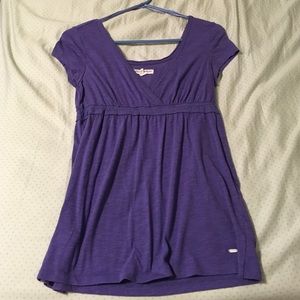 Aeropostale purple capped sleeve flowy top