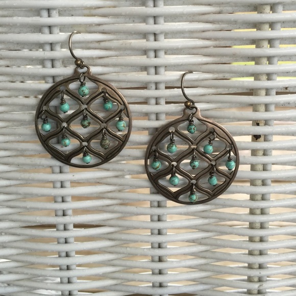 Silpada Sterling Howlite (turquoise look) earrings - Picture 1 of 3