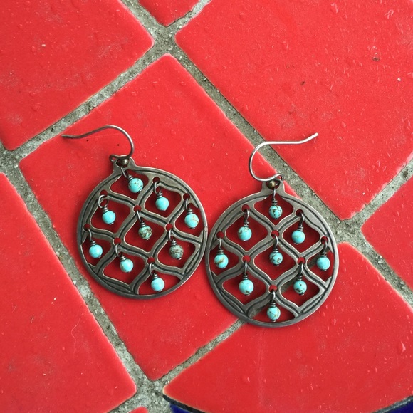 Silpada Sterling Howlite (turquoise look) earrings - Picture 2 of 3