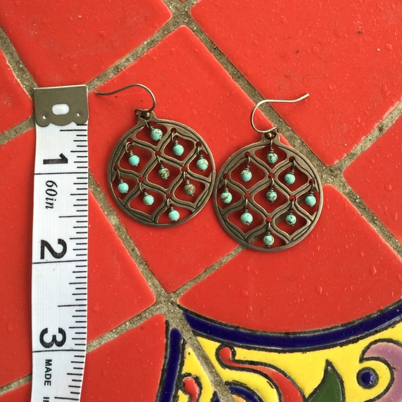 Silpada Sterling Howlite (turquoise look) earrings - Picture 3 of 3