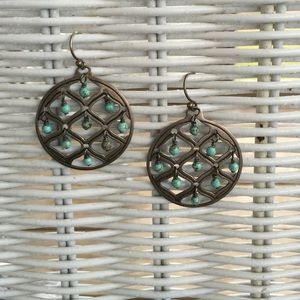Silpada Sterling Howlite (turquoise look) earrings