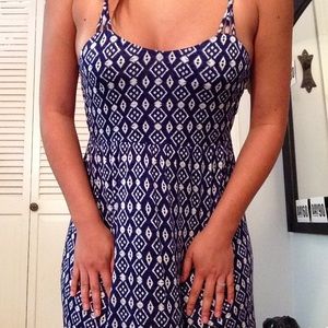 Forever 21 Short Blue / Cream Dress
