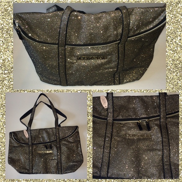 NWT VS Gold & Black Overnight Tote Limited Edition - Picture 2 of 5