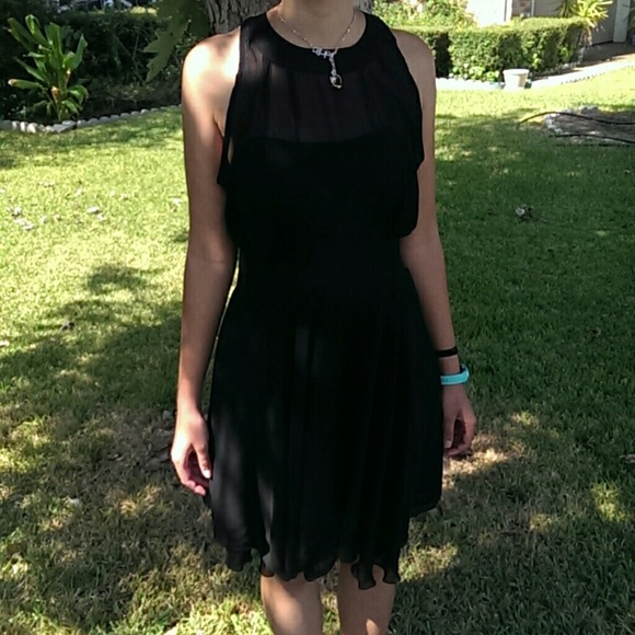 Black mesh dress