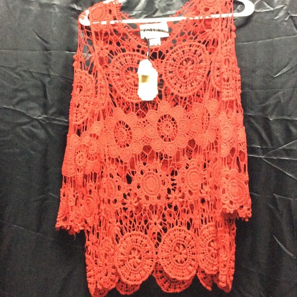 Red L&B see through shirt