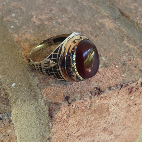 HANDCRAFTED NATURAL TWO TONE HEMATITE RING. - Picture 1 of 4