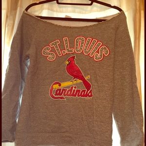 St. Louis Cardinals off-the-shoulder sweater