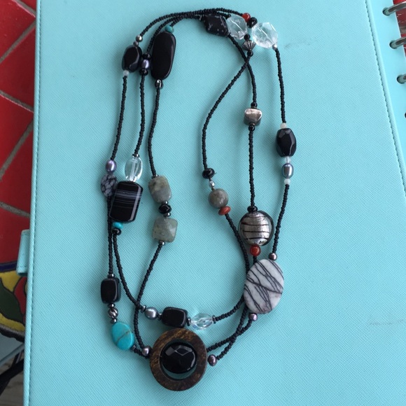 Silpada Sterling Silver Multi Stone 60" necklace - Picture 1 of 4