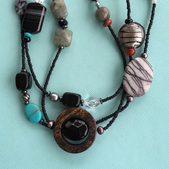 Silpada Sterling Silver Multi Stone 60" necklace - Picture 2 of 4