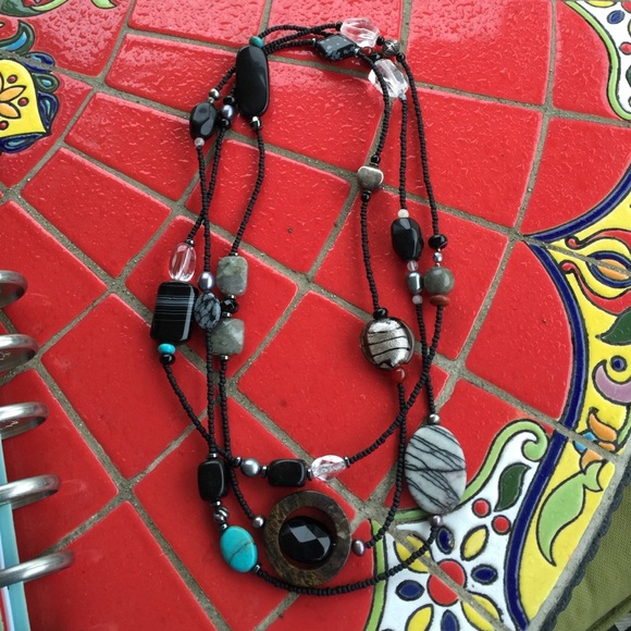 Silpada Sterling Silver Multi Stone 60" necklace - Picture 4 of 4