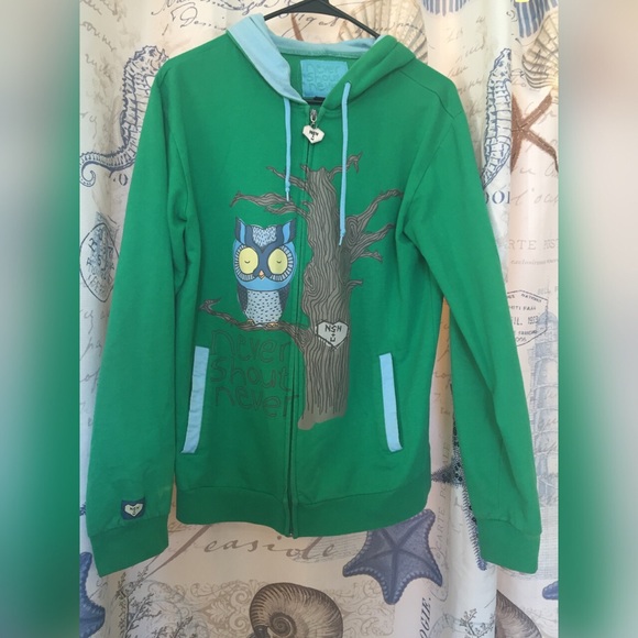 Green Zip Up Hoodie