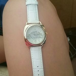 White Gossip Leather Reptile Watch