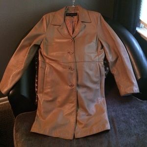 Kenneth Cole leather trench coat