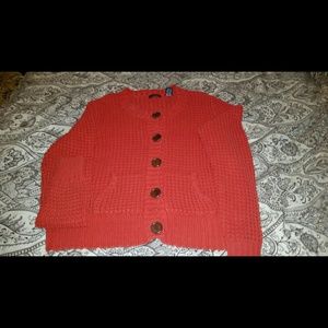 Burnt Orange Cardigan - Modano International  - XL