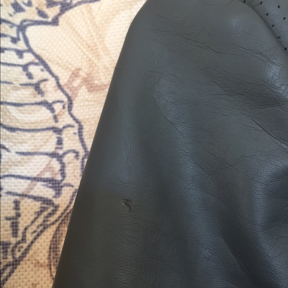 Gray Leather Jacket - Picture 4 of 4