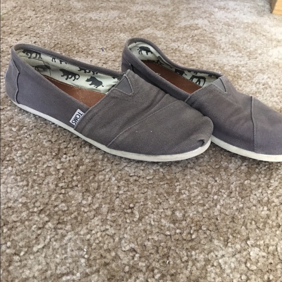 Grayish brown TOMS size 8.5