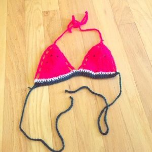 Watermelon cup crochet bralette