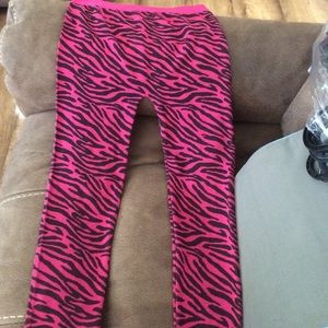 Zebra printed leggings