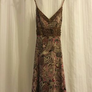 Beaded brown dress