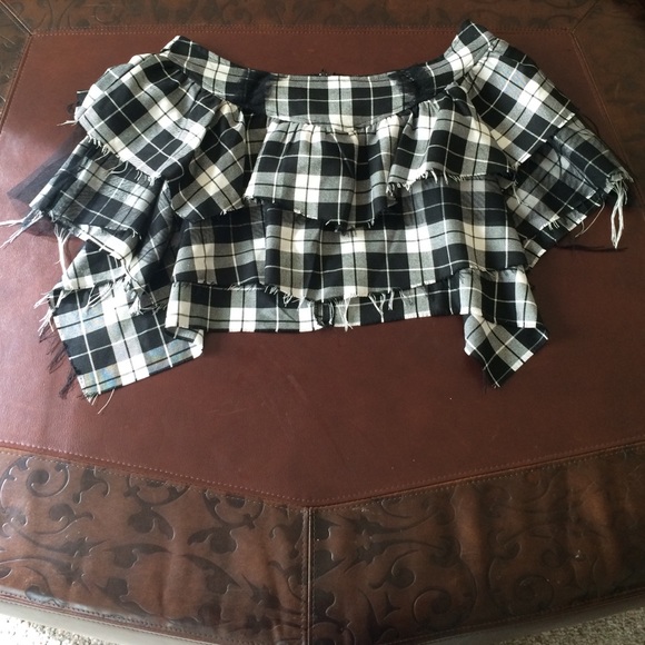 Black Plaid Skirt