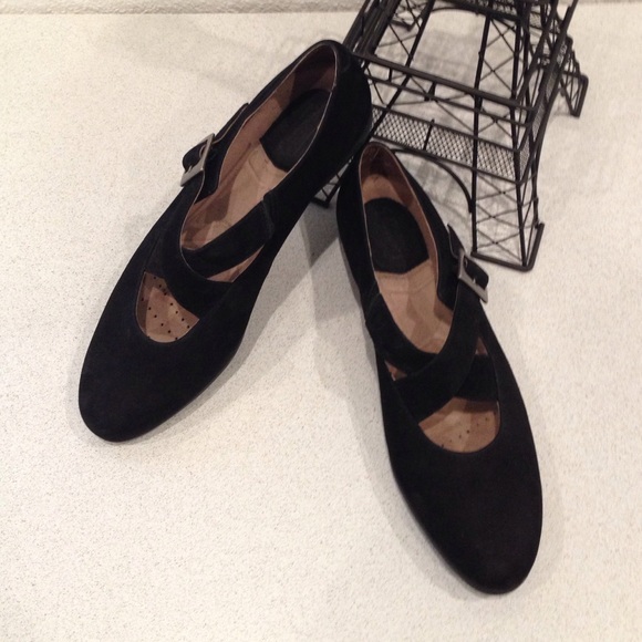 Rockport Shoes - Rockport Black Suede Flats