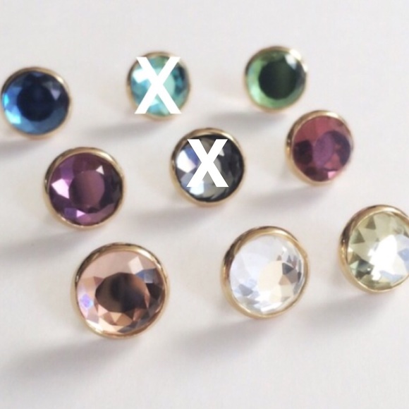 Jewelry - 3 for 15🎀glass rhinestone gold plated earrings