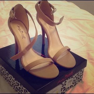 Ankle strap stiletto, worn once.  28$