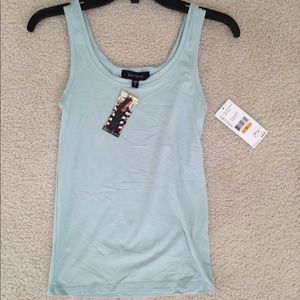 Light blue tank top from Karen Kane.