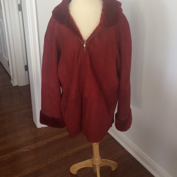 Shearling/ suede coat
