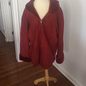 Shearling/ suede coat