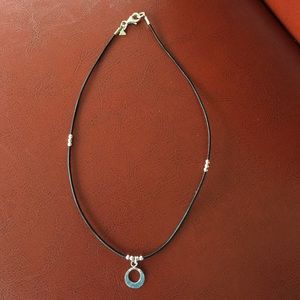 Silpada 16" Sterling Circle Pendant Necklace