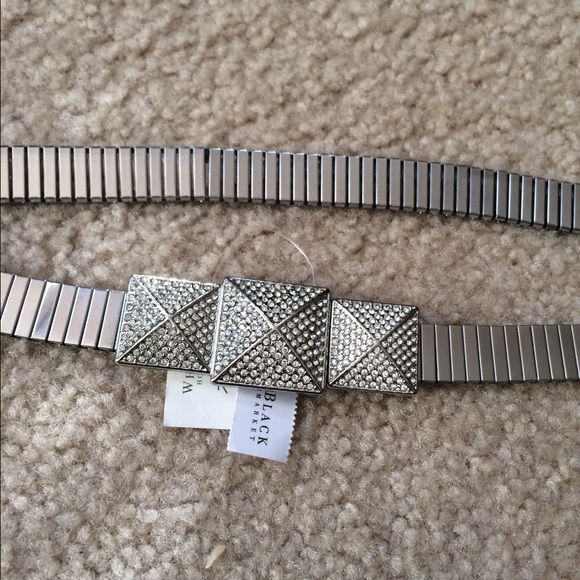 White House Black Market Accessories - silver rhinestone belt