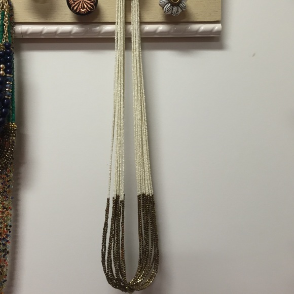 Cream beaded necklace