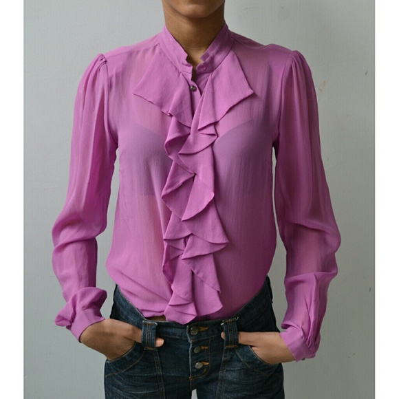 Malene Birger Tops - Malene Birger Silk Crepe Blouse