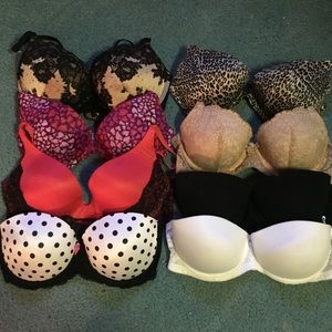 Lot of 8 bras!! 34D!! 6 VS & 2 H&M bras