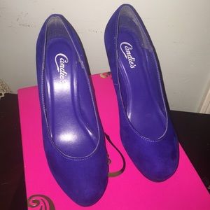 Candie's Cabela blue heels
