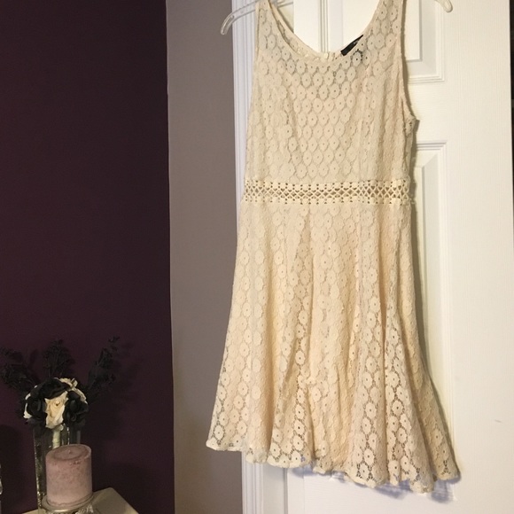 Aqua crochet mini dress